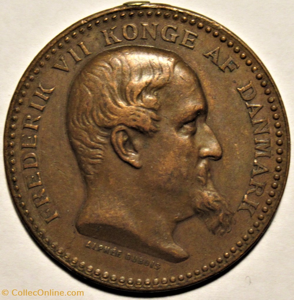 Frederik VII of Denmark - 1848-1850 Award Medal for the Schleswig-Holstein War medailles danemark frederik vii of denmark 1848 1850 award medal for the schleswig holstein war