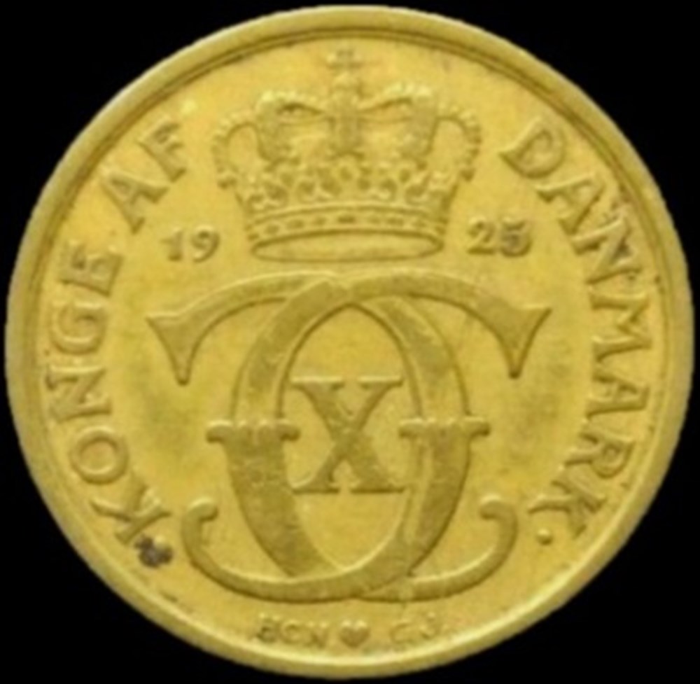 Christian X Denmark - ½ Krone 1925 monnaies monde danemark christian x denmark krone 1925