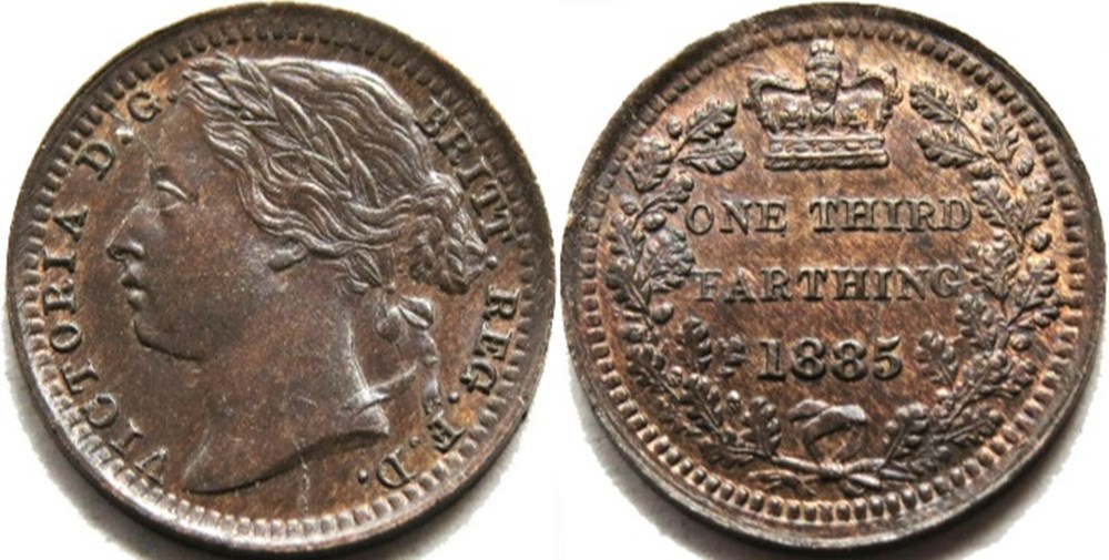 Victoria - One Third Farthing 1885 - Kingdom of Great Britain monnaies monde royaume uni victoria one third farthing 1885 kingdom of great britain