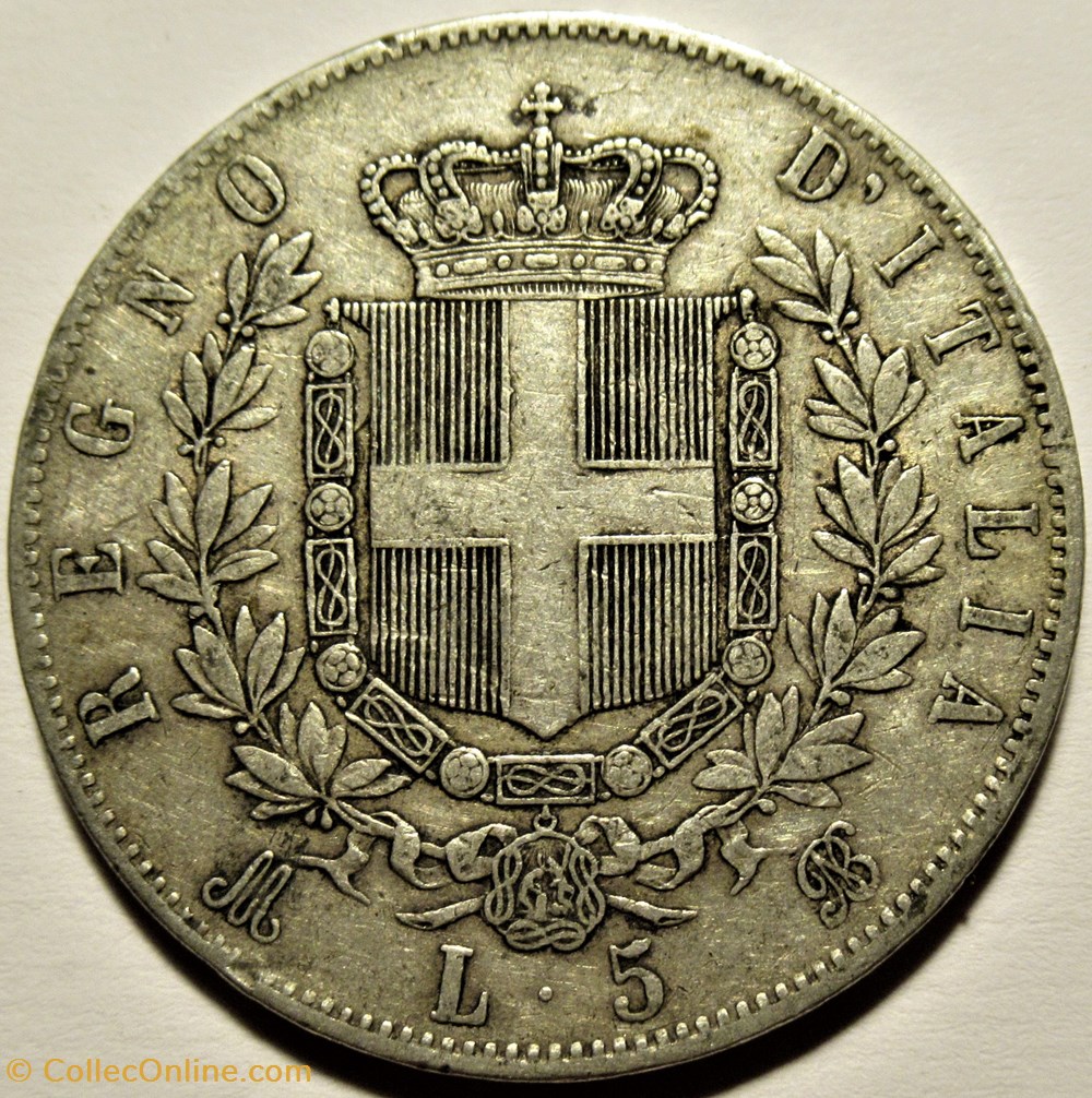 monnaies monde italie 1872 regno italia 5 lire milano vittorio emanuele ii ex 2