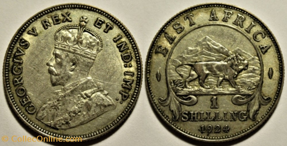 George V - 1 Shilling 1924 - British East Africa monnaies monde ouganda george v 1 shilling 1924 british east africa