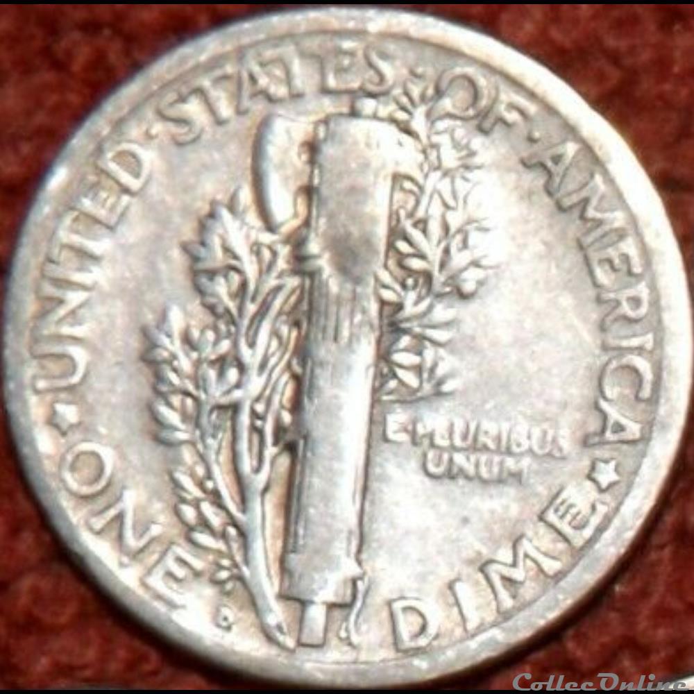 1917 Denver Dime - Small D monnaie monde etat uni 1917 denver dime small d