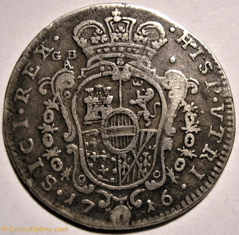 monnaies europe medievale royaume de naples 1716 regno di napoli 1 tari carlo vi absurgo