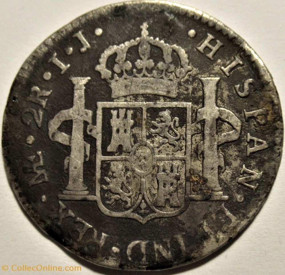 Peru - 2 Reales 1801 Lima - Carlos IV de España 3 monnaies monde perou peru 2 reales 1801 lima carlos iv de espana