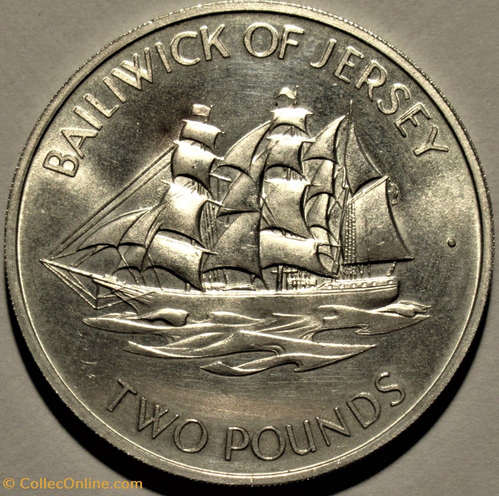 States of Jersey - 2 Pounds 1972 - 25th Anniversary of wedding Elizabeth II monnaies monde states of jersey 2 pounds 1972 25th anniversary of wedding elizabeth ii