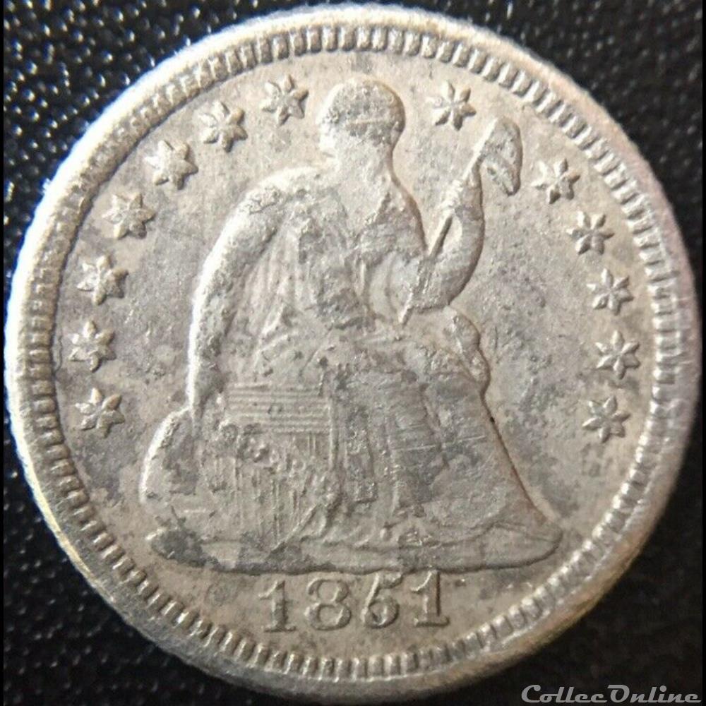 1851 O Half Dime monnaies monde etats unis 1851 o half dime