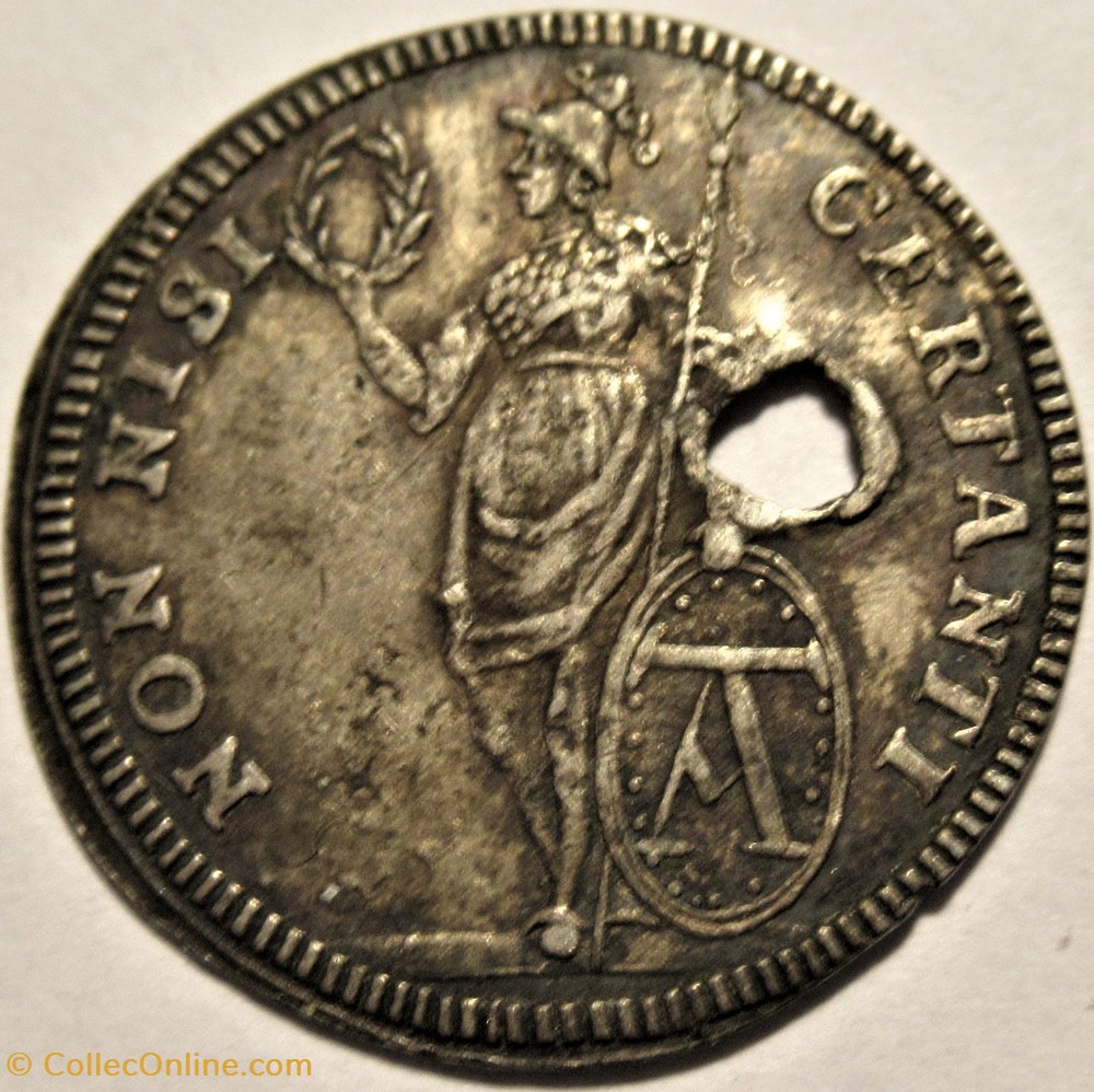 Minerva - Plus Ultra - Silver Token (1712) Spanish Succession 2 monnaies jetons mereaux minerva plus ultra silver token 1712 spanish succession