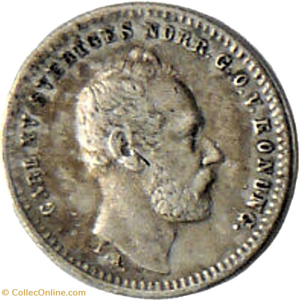 monnaies monde suede sweden carl xv 10 ore 1870