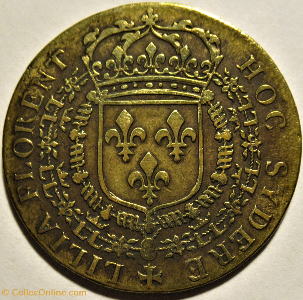 Louis XIV - c.1645, Jeton "HOC. SYDERE. LILIA. FLORENT" 3 monnaies jetons mereaux louis xiv c 1645 jeton hoc sydere lilia florent