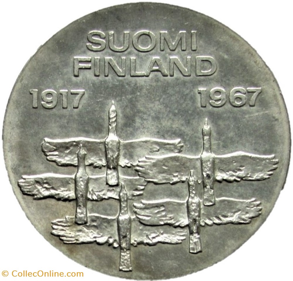 Finland - 10 Markkaa 50th Anniversary of Independence 1917-1967 monnaies monde finlande finland 10 markkaa 50th anniversary of independence 1917 1967