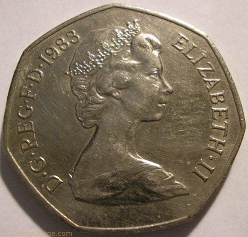 monnaie monde royaume uni elizabeth ii 50 pence 1983 uk