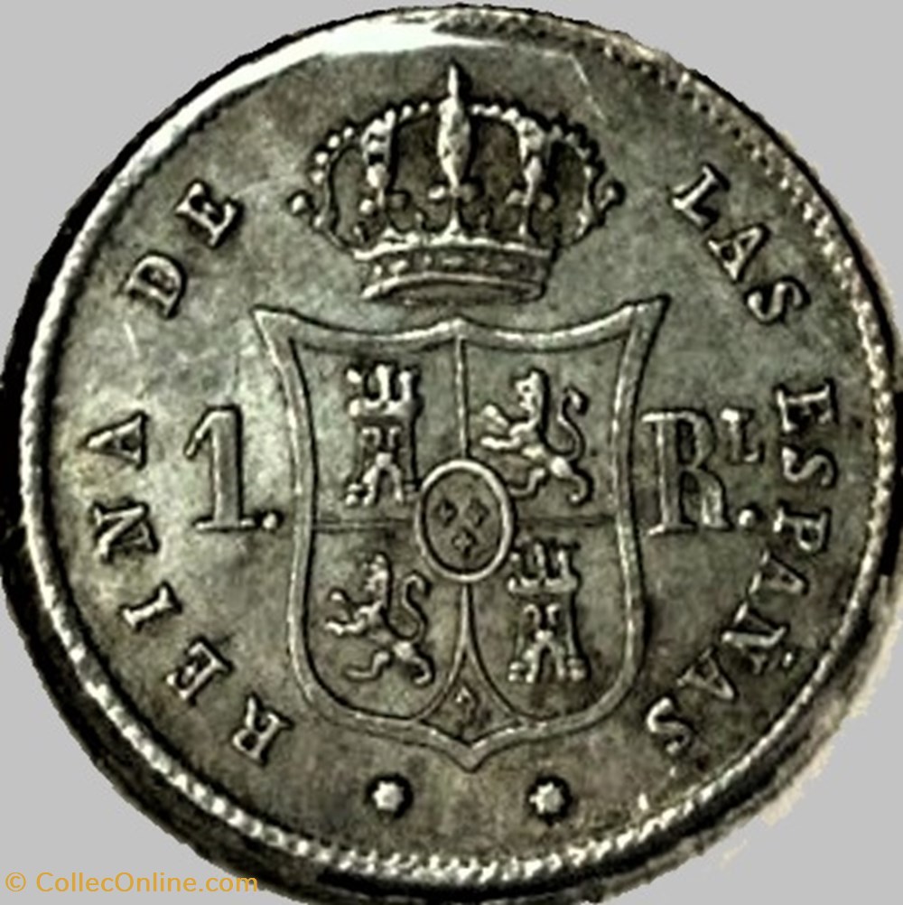 1852 Barcelona - 1 Real - Isabel II de España 3 monnaies monde espagne 1852 barcelona 1 real isabel ii de espana