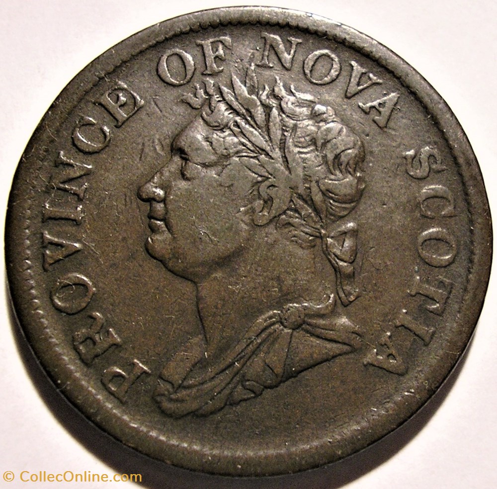 George IV - One Penny Token 1832 - Nova Scotia (ex.3) 2 monnaie monde canadum george iv one penny token 1832 nova scotia ex 3