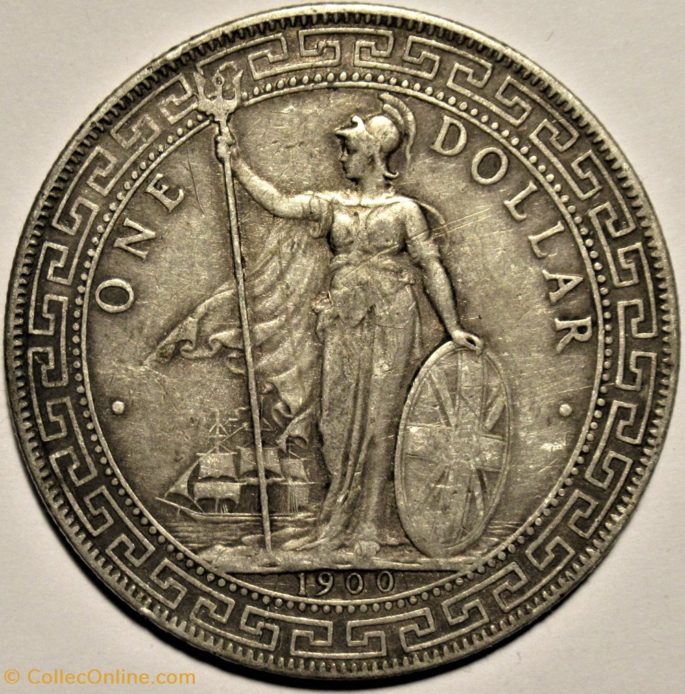 Victoria - One Trade Dollar 1900 - Bombay Mint monnaies colonies britanniques victoria one trade dollar 1900 bombay mint