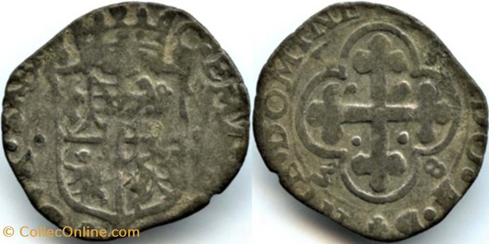 1583 Duché de Savoie, 1 Soldo, Bourg - Carlo Emanuele I monnaies europe medievale france feodales 1583 duche de savoie 1 soldo bourg carlo emanuele i
