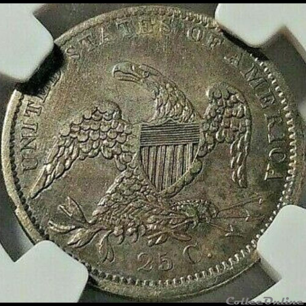 1835 Capped Bust 25 Cents 4 monnaie monde etat uni 1835 capped bust 25 cents