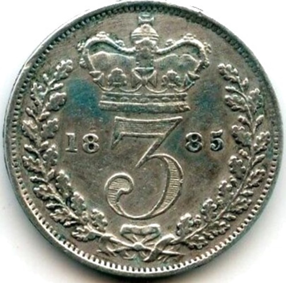 Victoria - 3 Pence 1885 - Kingdom of Great Britain monnaies monde royaume uni victoria 3 pence 1885 kingdom of great britain