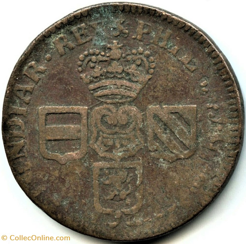 Felipe V - 2 Liards - 1709 Namur, Spanish Netherlands (var) - Coins