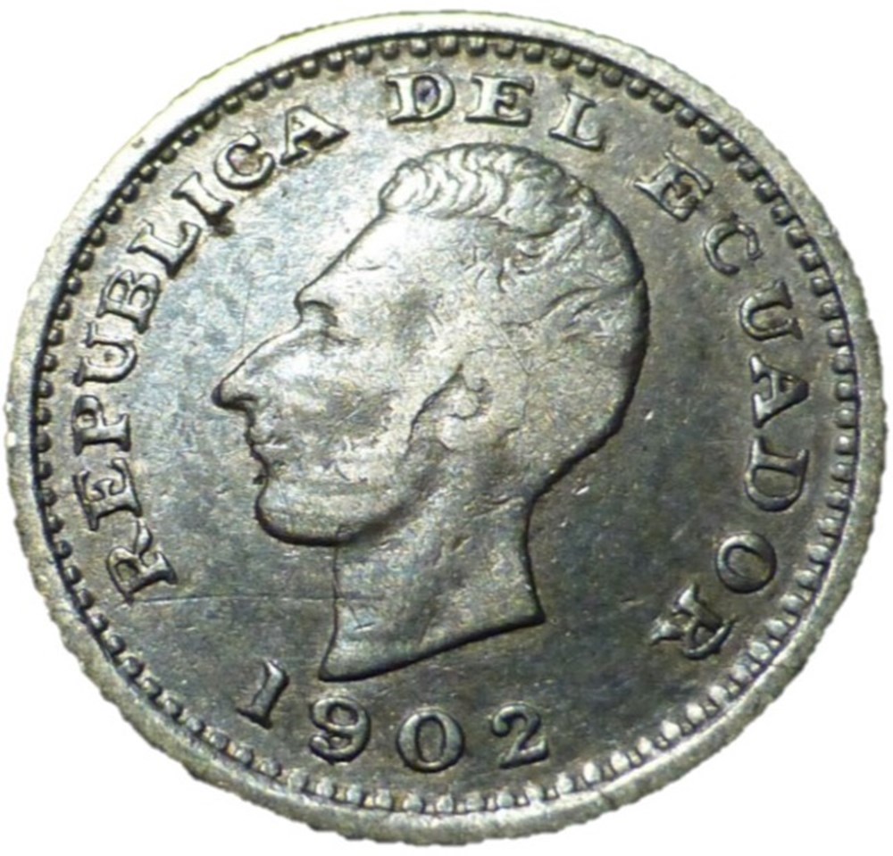 Ecuador - ½ Décimo 1902 monnaies monde equateur ecuador decimo 1902