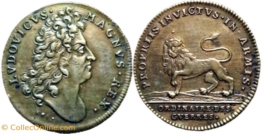 Louis XIV - Jeton c.1690 - Ordinaire des Guerres monnaies paranumismatique jetons poids louis xiv jeton c 1690 ordinaire des guerres