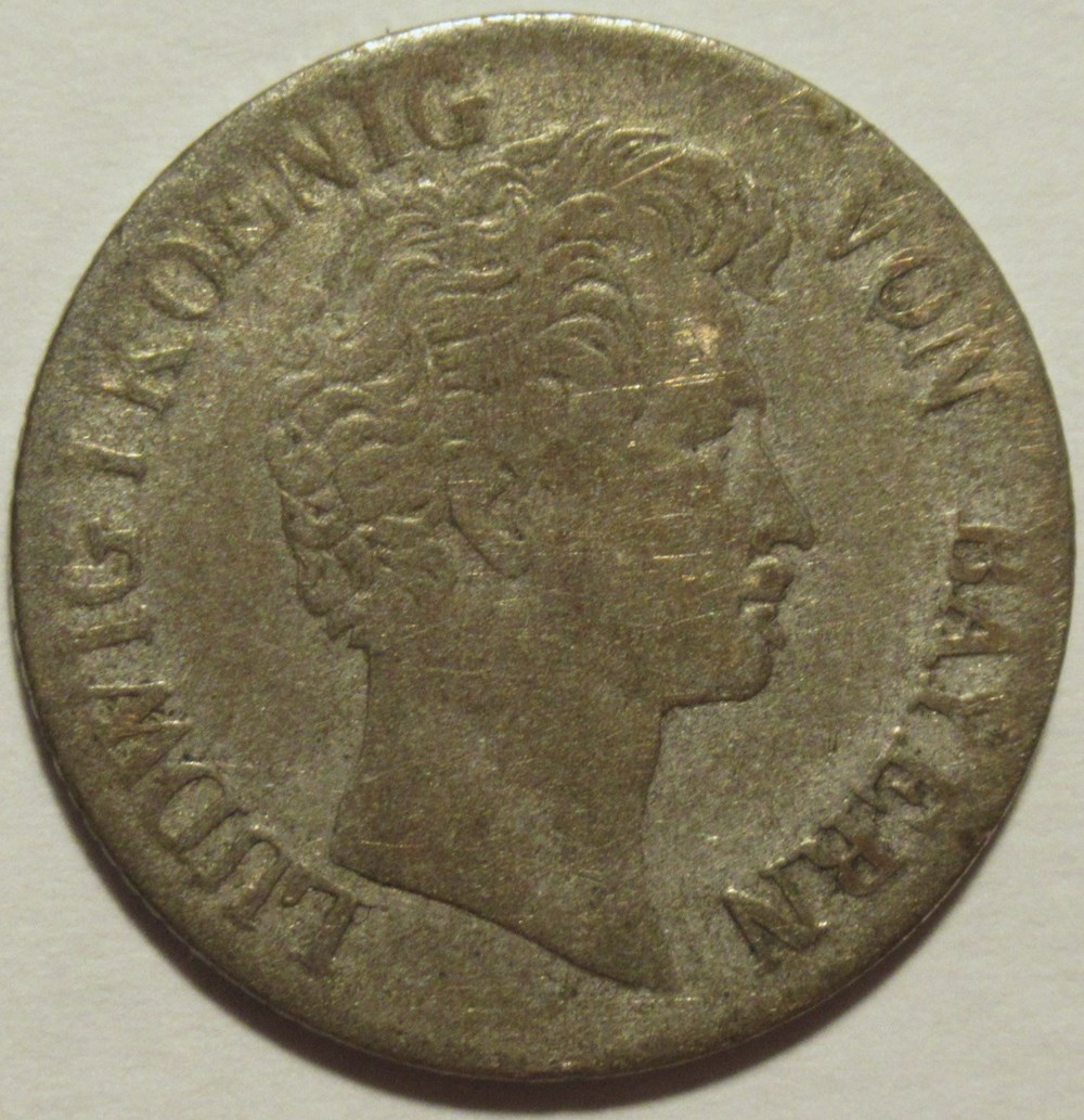 Ludwig I - 6 Kreuzer 1835 - Kingdom of Bavaria monnaies europe medievale saint empire romain germanique ludwig i 6 kreuzer 1835 kingdom of bavaria