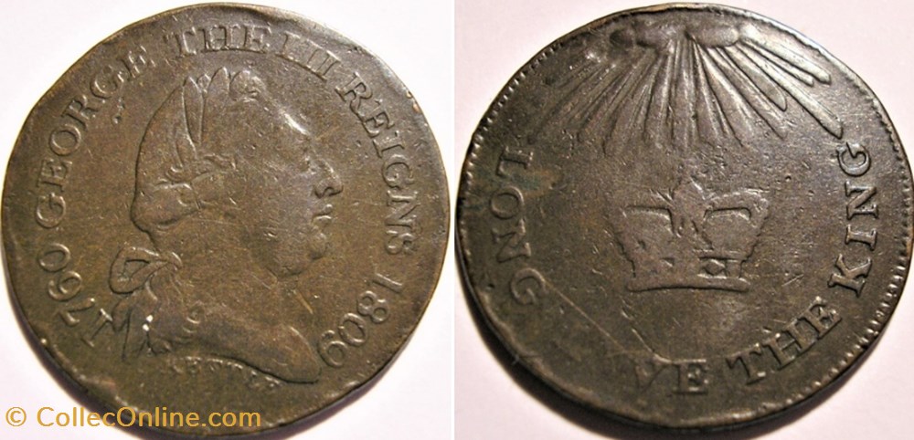 George III - Golden Jubilee Token 1809 UK - Kettle & Sons monnaies paranumismatique jetons poids george iii golden jubilee token 1809 uk kettle sons
