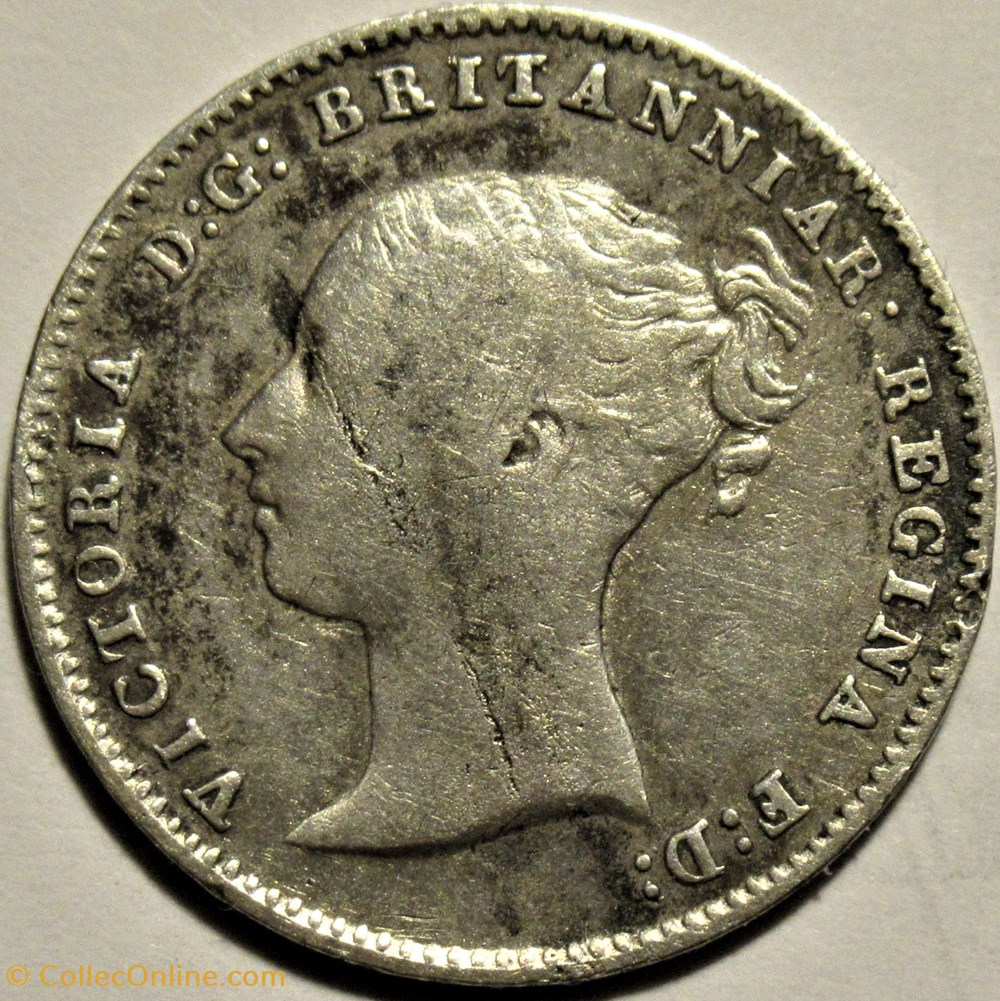 Victoria - 3 Pence 1843 - Kingdom of Great Britain - Error monnaies monde royaume uni victoria 3 pence 1843 kingdom of great britain error