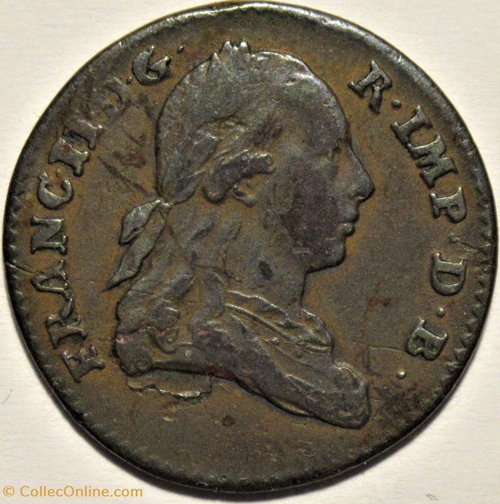 Franz II - 1 Liard 1794 Brussels, Brabant, Austrian Netherlands monnaies monde autriche franz ii 1 liard 1794 brussels brabant austrian netherlands
