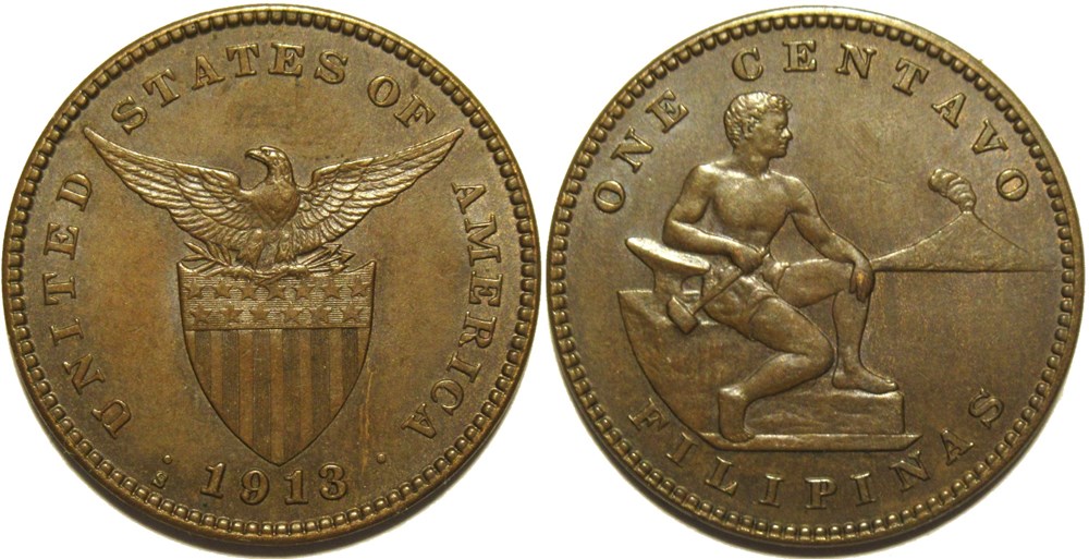 1913 San Francisco, 1 Centavo - Philippines U.S. Administration monnaies monde 1913 san francisco 1 centavo philippines u s administration