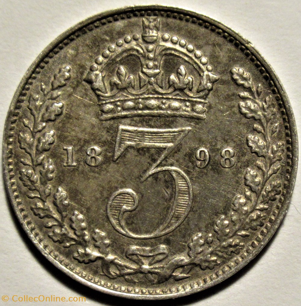 monnaies monde royaume uni victoria 3 pence 1898 kingdom of great britain