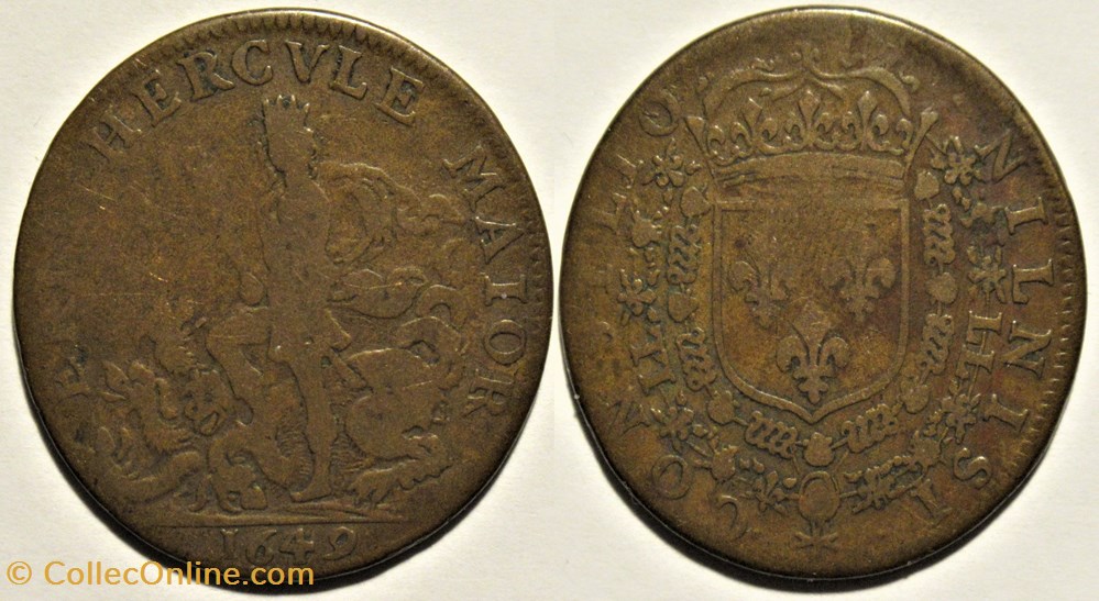 monnaies paranumismatique jetons poids louis xiv 1649 jeton du conseil du roi hercule hydre