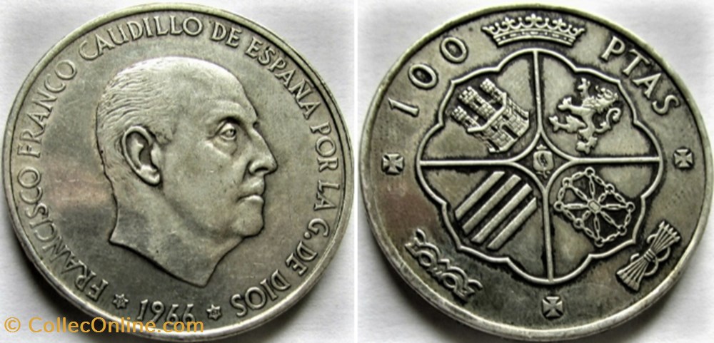 1967 - 100 Pesetas - Franco "El Caudillo" de España monnaies monde espagne 1967 100 pesetas franco el caudillo de espana