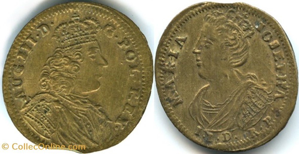 Token 1719 Marriage of Augustus III of Saxony with Maria Josepha of Austria monnaies paranumismatique jetons poids token 1719 marriage of augustus iii of saxony with maria josepha of austria
