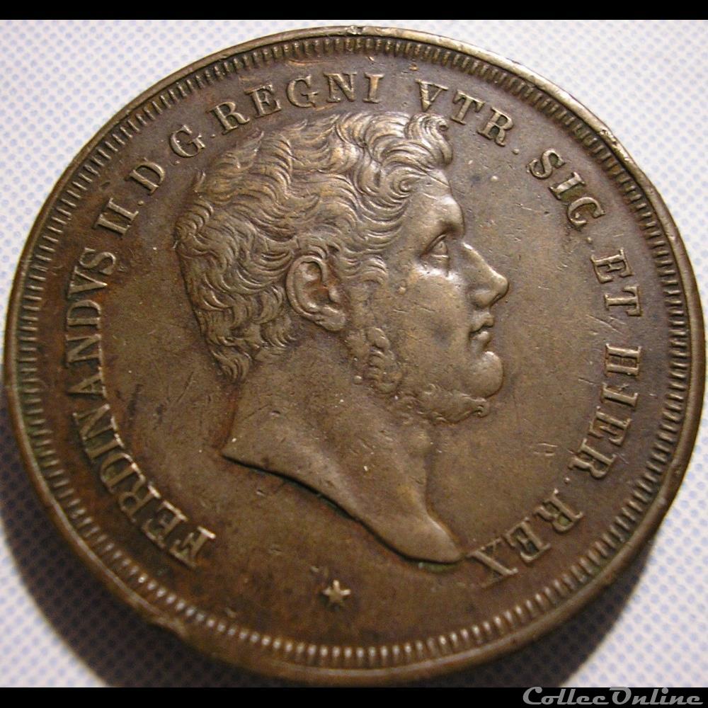 1840 Royaume de Naples, 10 Tornesi - Ferdinando II 3 monnaies monde italie 1840 royaume de naples 10 tornesi ferdinando ii