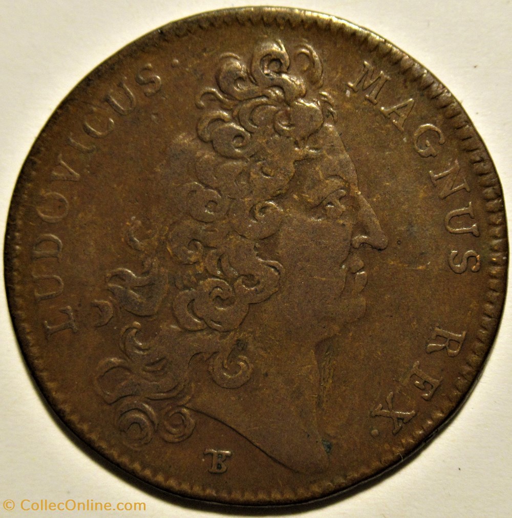 Louis XIV - Jeton 1715 - Trésor Royal - le repos d'Héraclès 2 monnaies paranumismatique jetons poids louis xiv jeton 1715 tresor royal le repos heracles