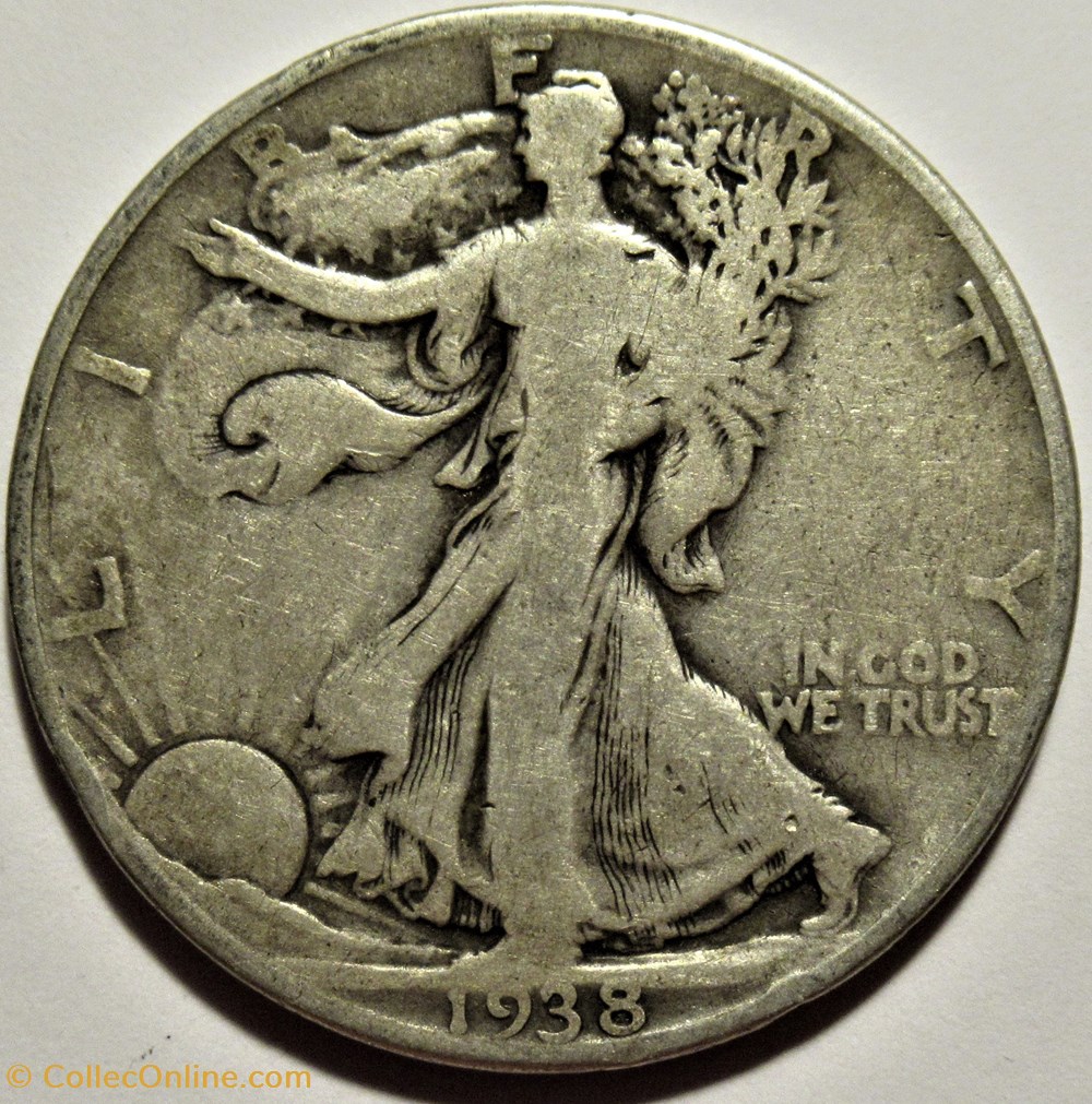 1938 Denver Half Dollar monnaies monde etats unis 1938 denver half dollar