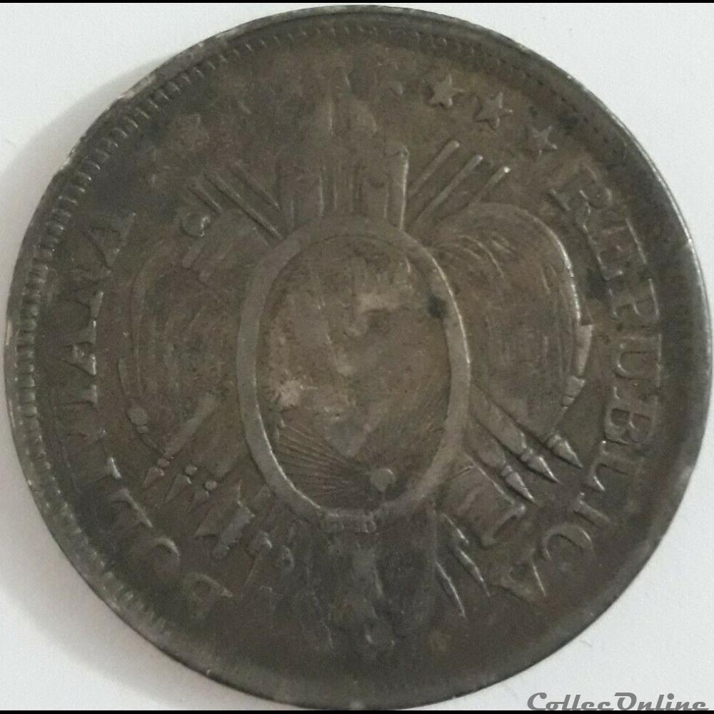 1898 Potosi - 50 Centavos monnaies monde bolivie 1898 potosi 50 centavos