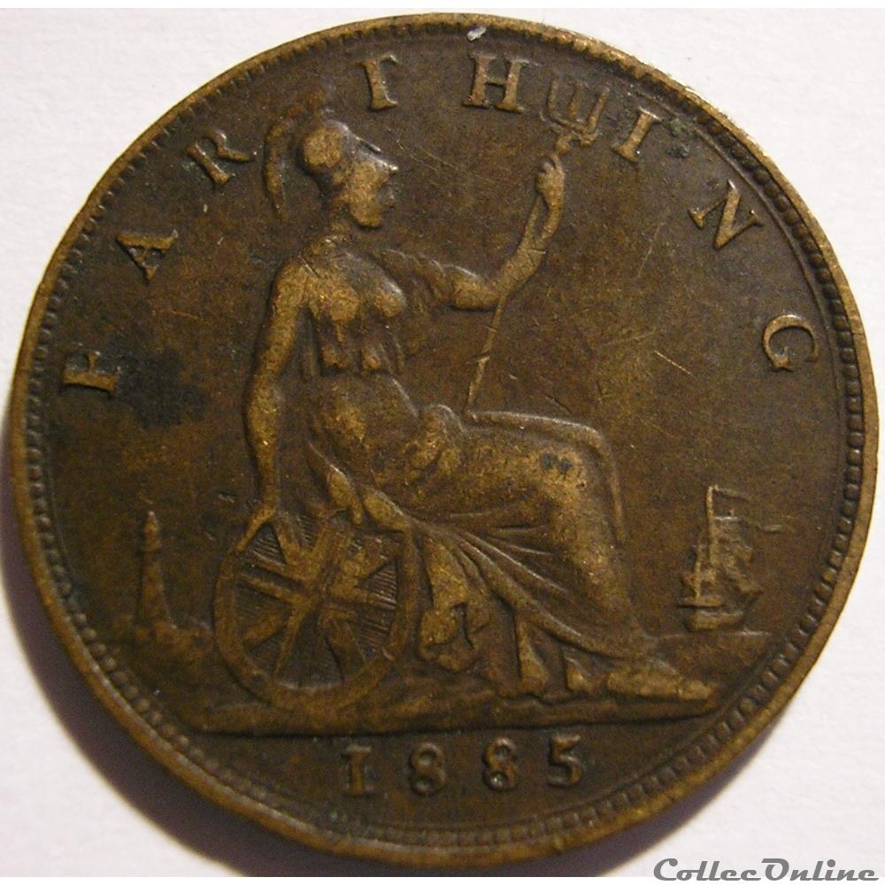 monnaie monde royaume uni victoria one farthing 1885 kingdom of great britain