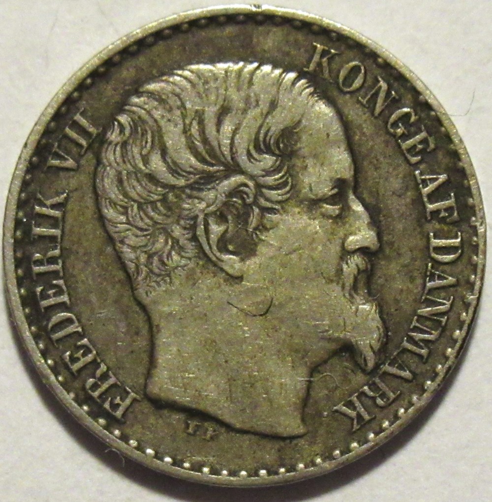 Frederik VII Denmark - 3 Cents 1859, West Indies monnaies colonies danoises frederik vii denmark 3 cents 1859 west indies