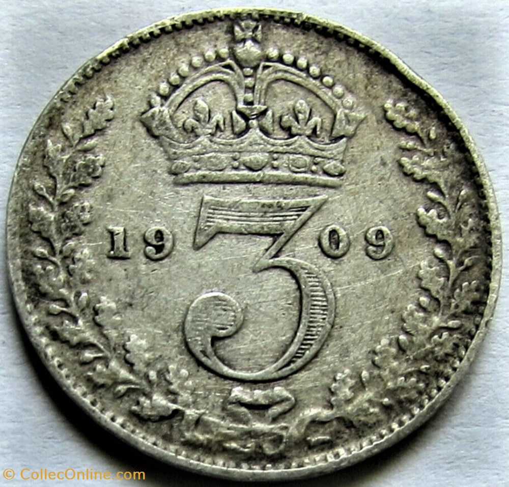 Edward VII - 3 Pence 1909 - United Kingdom monnaies monde royaume edward vii 3 pence 1909 united kingdom