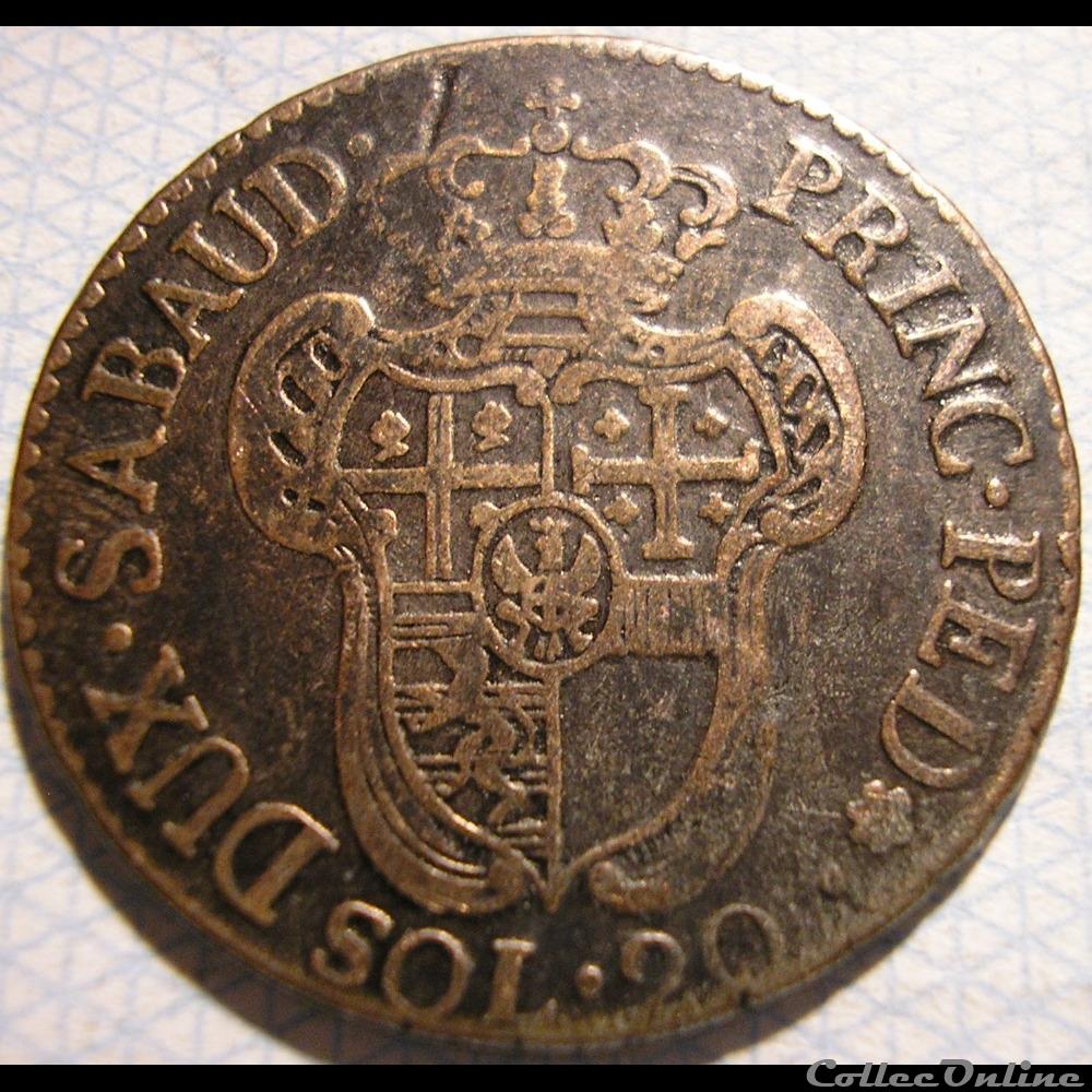 monnaie monde italie 1795 royaume de sardaigne 20 soldi victor amedee iii de savoie