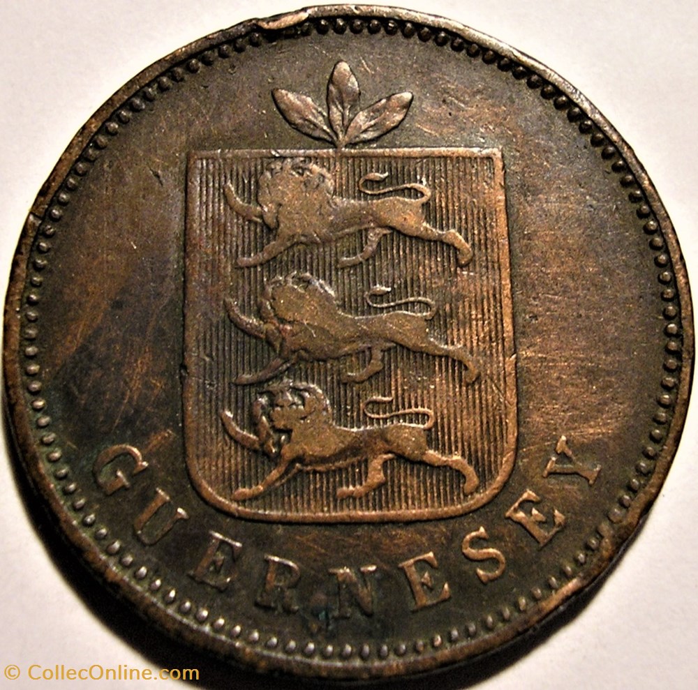 States of Guernsey - 4 Doubles 1830 monnaie monde ile de guernesey states of guernsey 4 doubles 1830