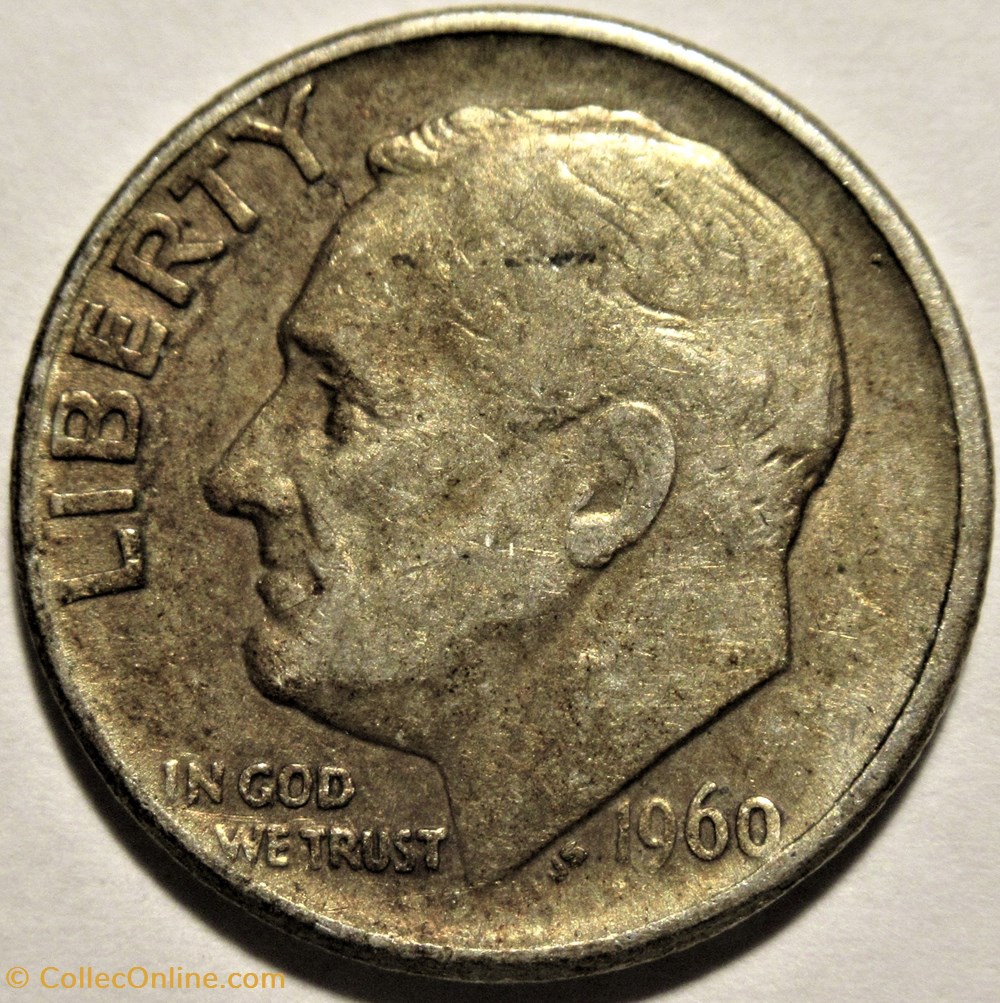 1960 Denver Dime monnaies monde etats unis 1960 denver dime