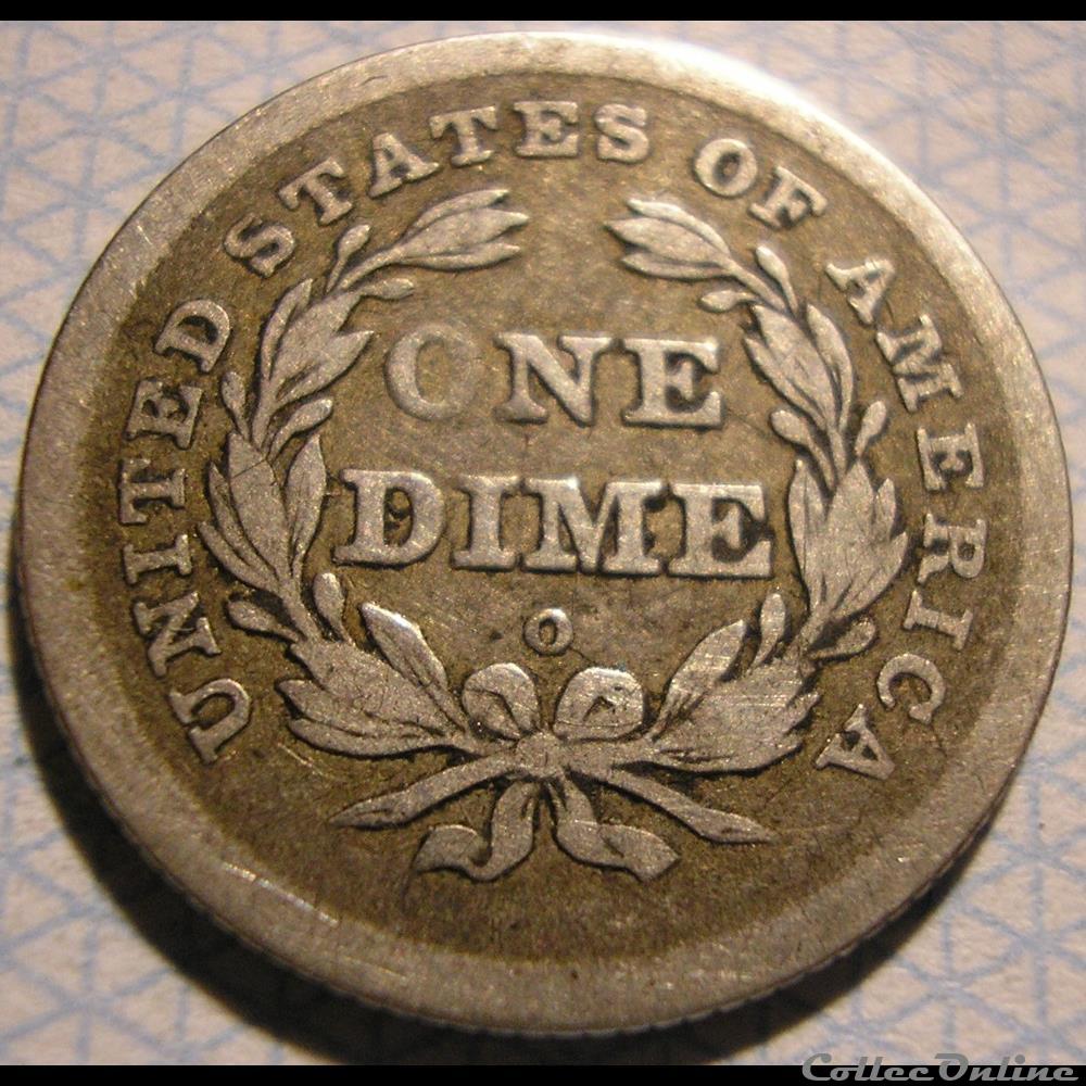 1840 o Dime / 10 Cents 4 monnaie monde etat uni 1840 o dime 10 cents