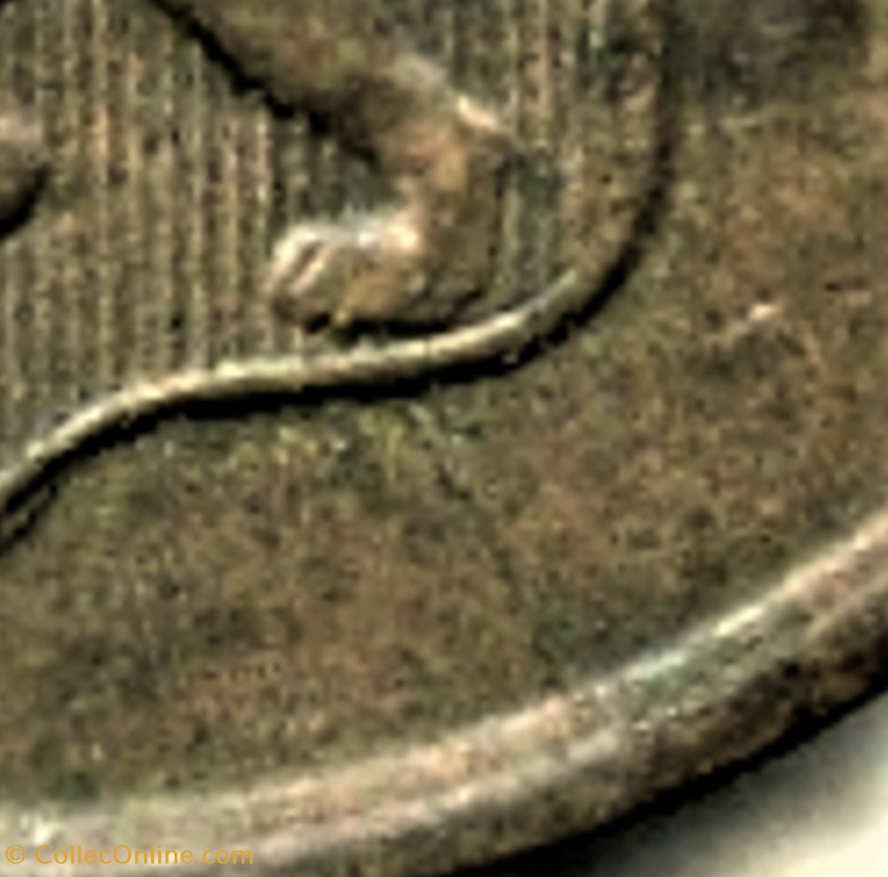 Norway - Oskar II - 2 Øre 1877 - Die Crack 4 monnaies monde norvege norway oskar ii 2 re 1877 die crack