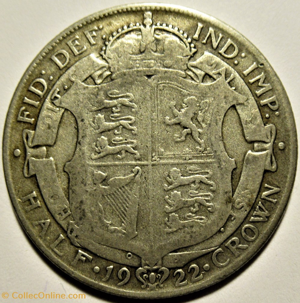 George V - Half Crown 1922 - Great Britain 3 monnaies monde royaume uni george v half crown 1922 great britain