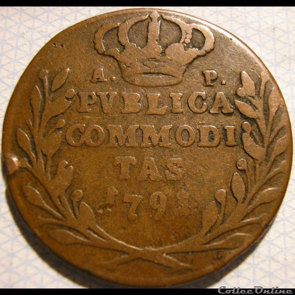 1791 Royaume de Naples, 3 Tornesi - Ferdinando IV de Bourbon-Siciles monnaies monde italie 1791 royaume de naples 3 tornesi ferdinando iv de bourbon siciles