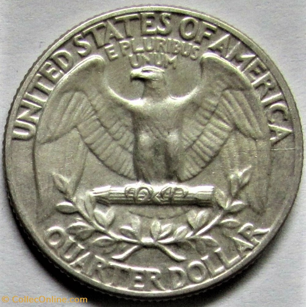 1950 Quarter Dollar - Doubling Reverse 2 monnaies monde etats unis 1950 quarter dollar doubling reverse