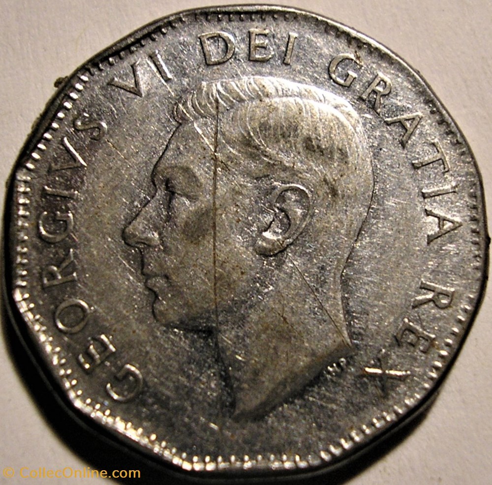George VI - Five Cents 1951 monnaie monde canadum george vi five cents 1951