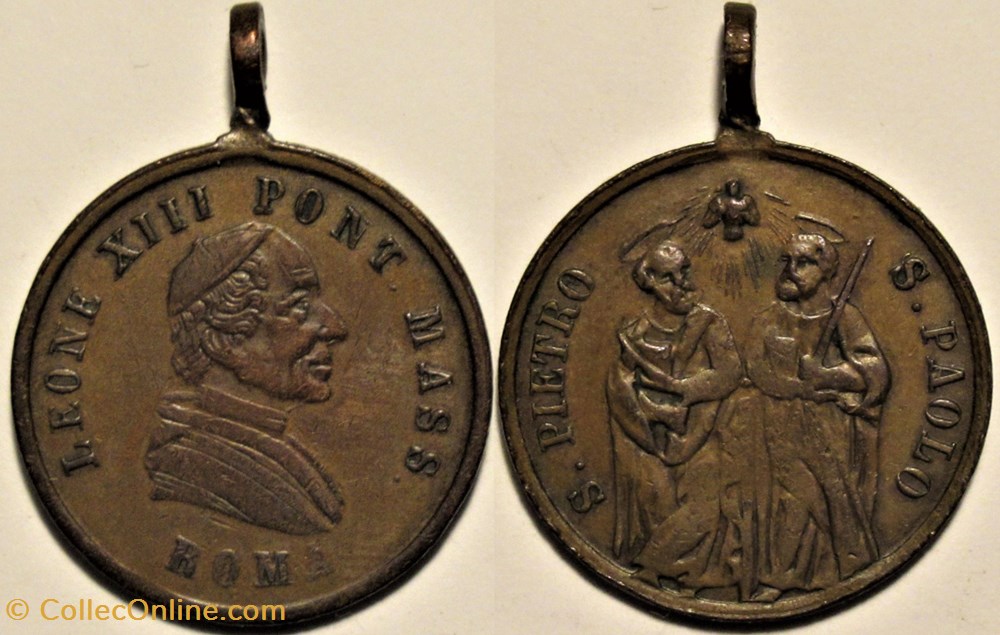 medailles etat de la cite du vatican papa leone xiii medaglia san pietro e san paolo